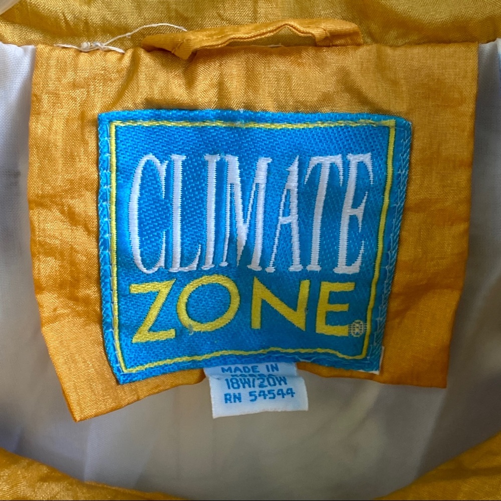 Vtg Climate Zone Peace Sign Colorblock Windbreaker Jacket Plus Size 18W Vintage - Picture 8 of 14